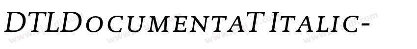 DTLDocumentaT Italic字体转换